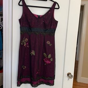 EUC Adrianna Papell Sheath Dress 12 Petite